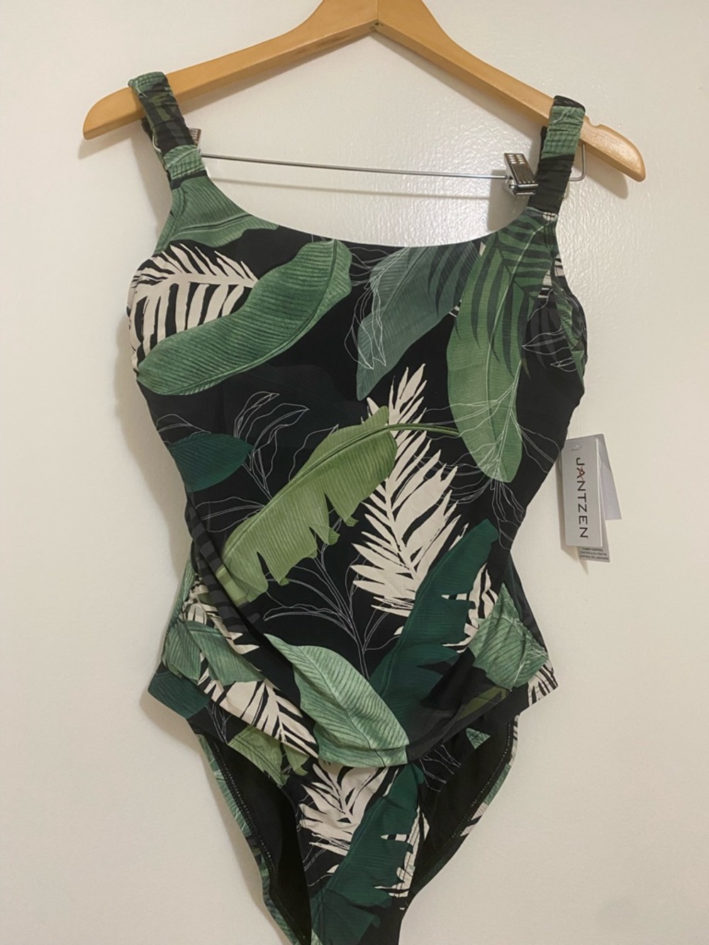 Jantzen Black Jolie One Piece Black Boho Palm - Picture 3 of 9